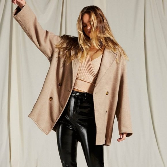 Free People Jackets & Blazers - Free People Hannah Slouchy Double Breasted Blazer